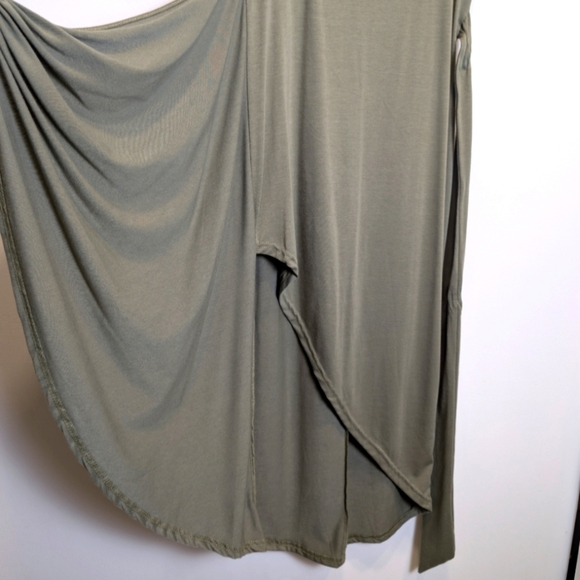 Green Sleeveless Tank Side Tie Hi-Lo Wrap Dress Size Medium - Picture 5 of 7